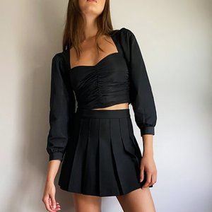 SUNDAY BEST Cropped Blouse Black(6)|*SEXY SWEETHEART NECKLINE IDEAL 4 DATE NITE*